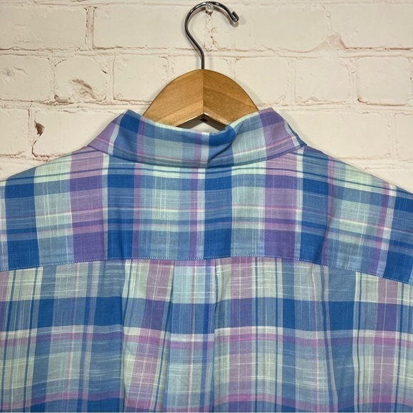 Vineyard Vines Shirt Mens XL Blue Plaid Button Up Classic Fit Murray Shirt - Picture 8 of 9